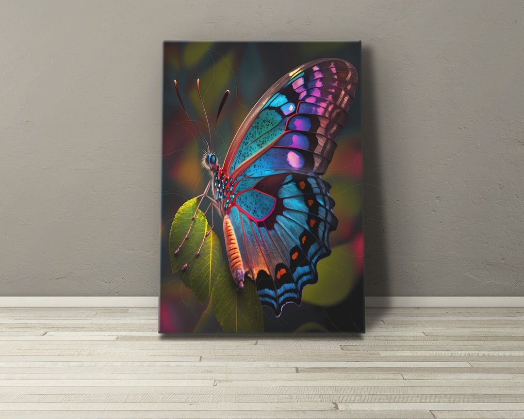 Bright Colorful Butterfly Fluorescent Ultraviolet Black Light Etsy