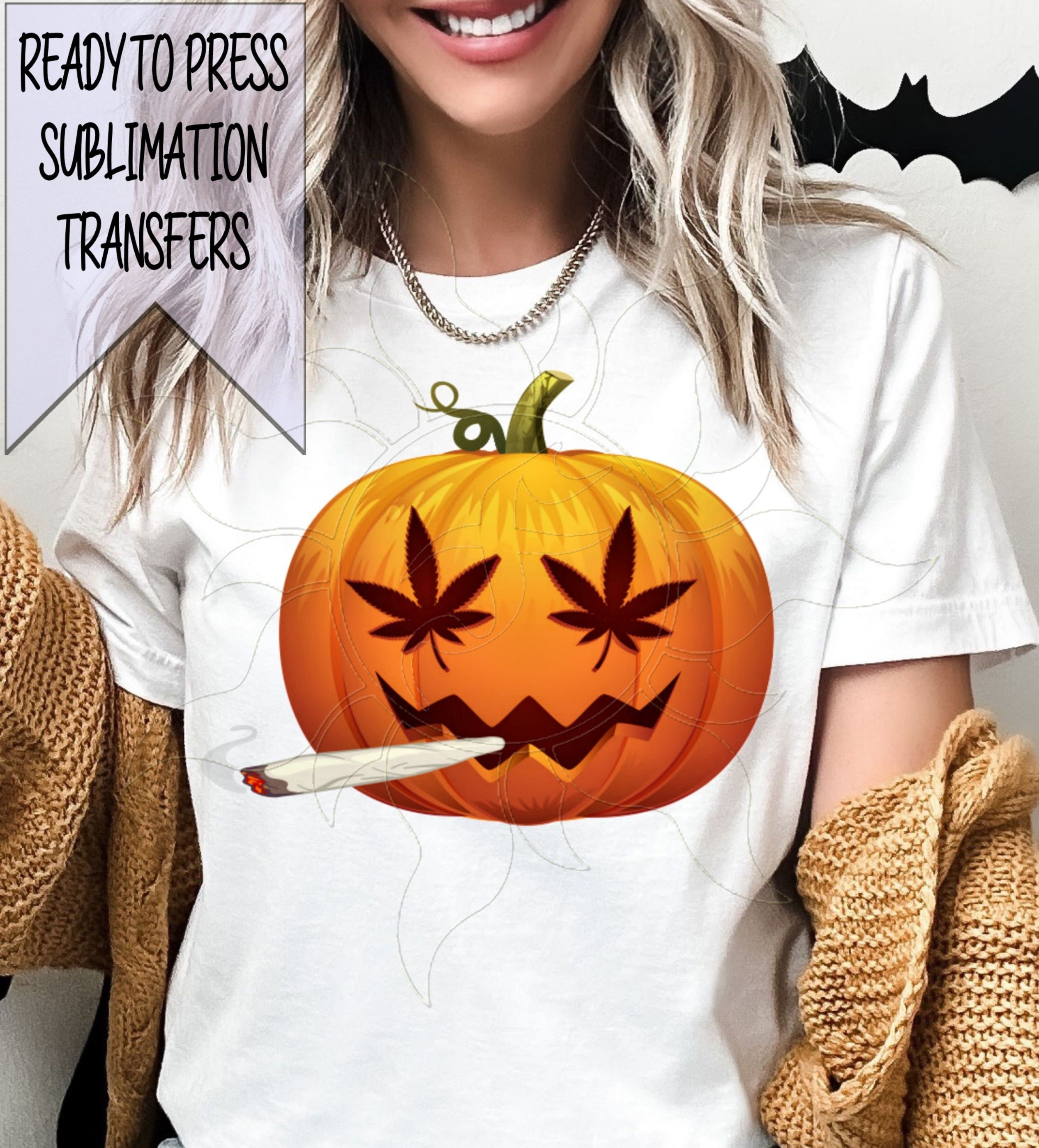 L.V. Halloween Orange Ghost Sleeve- Sublimation Transfer – Classy Crafts