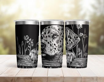 Cottage Dog Dalmatian Laser Engraved 20oz Stainless Steel Tumbler