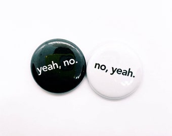 Sí, No y No, sí Botones - Introvert Icebreakers Buttons Series 1 - 1 Inch Pinback Buttons