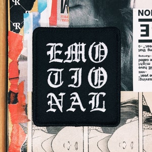 Emotional Badass Embroidered Patch - Emo Iron-On Patch