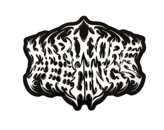 Hardcore Feelings Sticker – Black Metal Vinyl Sticker