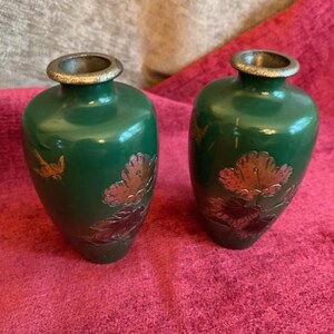 pair of etched vases
