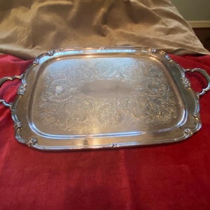 Silver waiter&#39;s serving tray