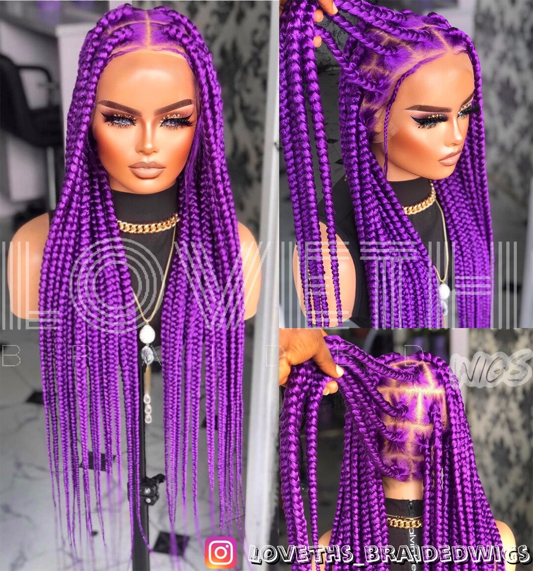 Knotless Braided Wigbox Braidsfull Lace Braid Wigbraid Etsy