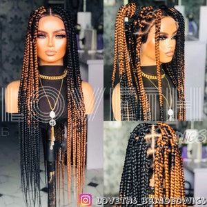 Ready to ship next day(2days FREE SHIPPING)! Knotless Braided wig, Box Braids, Full Lace braid wigs, braid wig, Braided wigs for black women