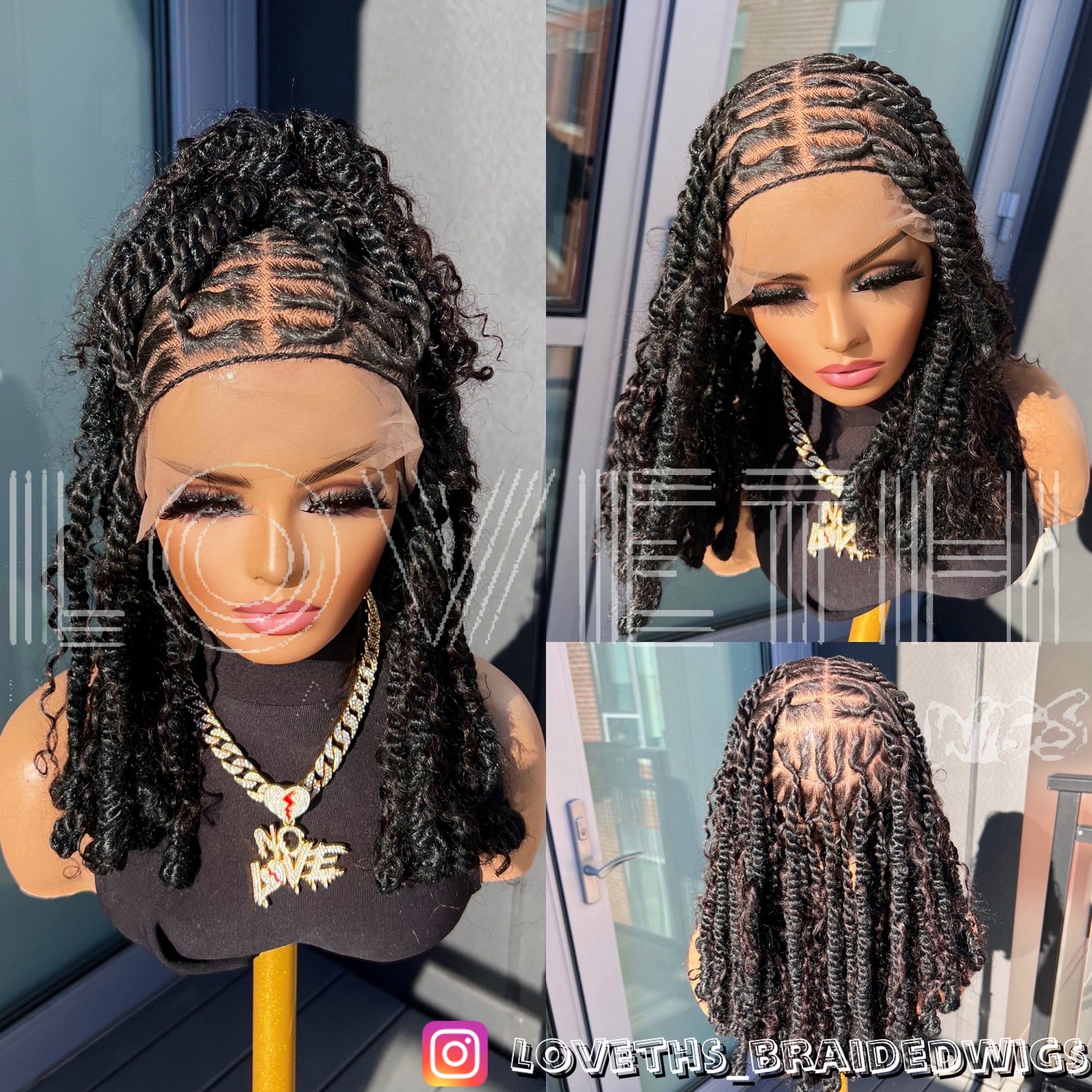 Ready to ship next day(2days FREE SHIPPING)! Full lace Braided wig,Box Braids,Full Lace braid wig,Braid wig, Braided wigs for black women