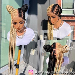 Ready to ship next day(2days FREE SHIPPING)! Knotless Braided wig,Box Braids,Full Lace braid wig,Braid wig, braid Braided wigs for black wom