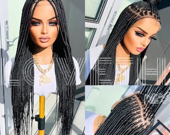 Ready to ship next day(2days FREE SHIPPING)! Knotless Braided wig, Box Braids, Full Lace braid wigs, braid wig, Braided wigs for black women