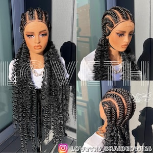 Ready to ship next day(2days FREE SHIPPING)! Full lace Braided wig,Box Braids,knotless braid wig,Braid wig, Braided wigs for black women