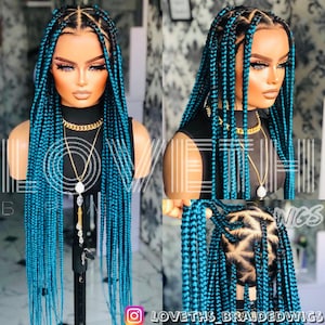 Knotless Braided wig,Box Braids,Full Lace braid wig,Braid wig,Senegalese braid Braided wigs for black women