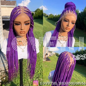 Ready to ship next day(2days FREE SHIPPING)! Knotless Braided wig, Box Braids, Full Lace braid wigs, braid wig, Braided wigs for black women