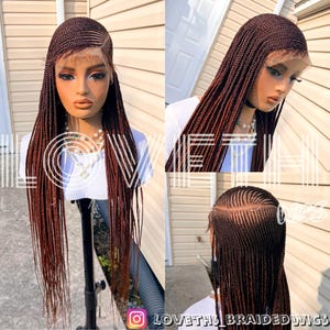 Ready to ship next day(2days FREE SHIPPING)! Knotless Braided wig, Box Braids, Full Lace braid wigs, braid wig, Braided wigs for black women