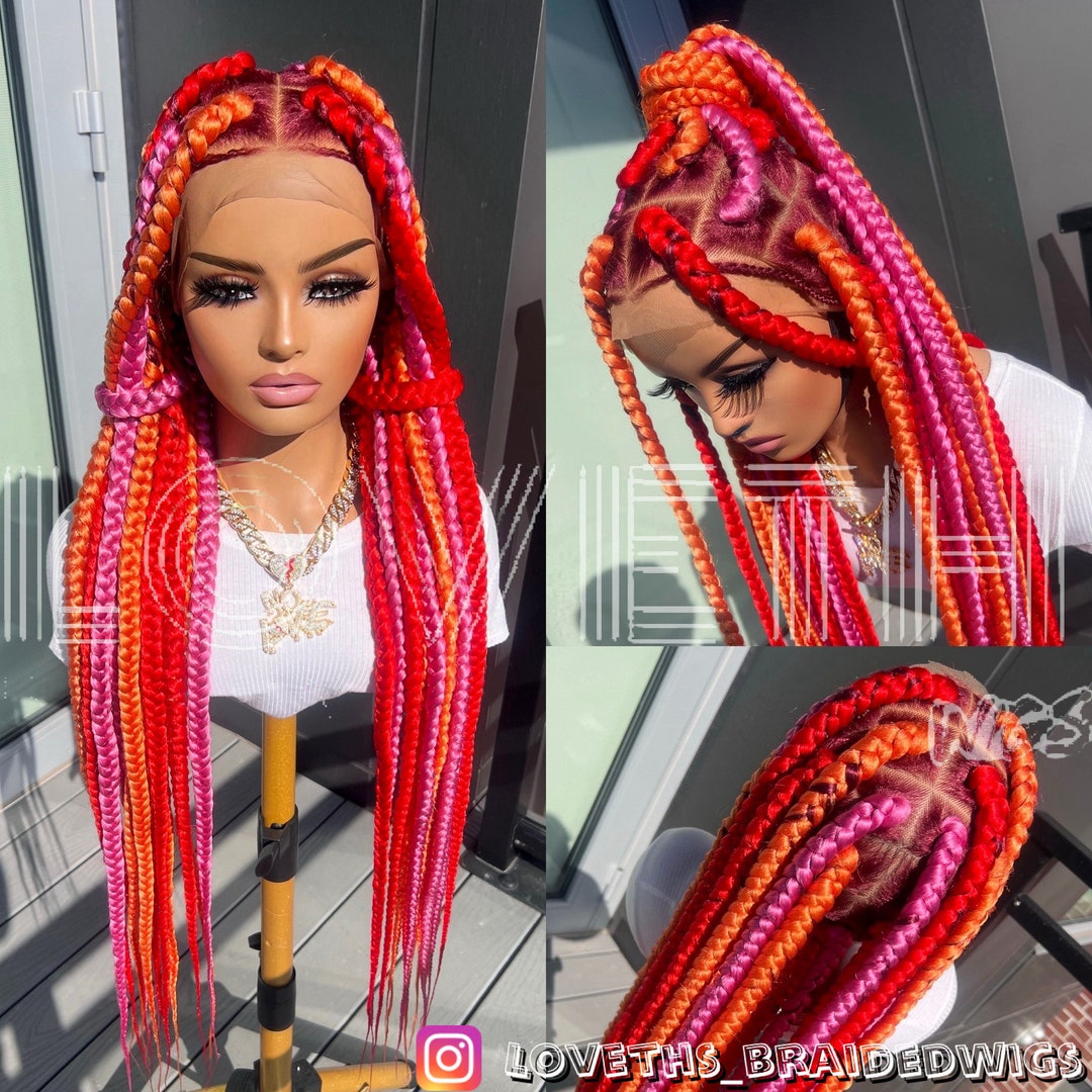 Ready to Ship Next Day2days FREE SHIPPING Knotless Braided Wig, Box