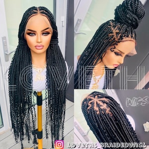 Knotless Braided wig,Box Braids,Full Lace braid wig,Braid wig,Senegalese braid Braided wigs for black women