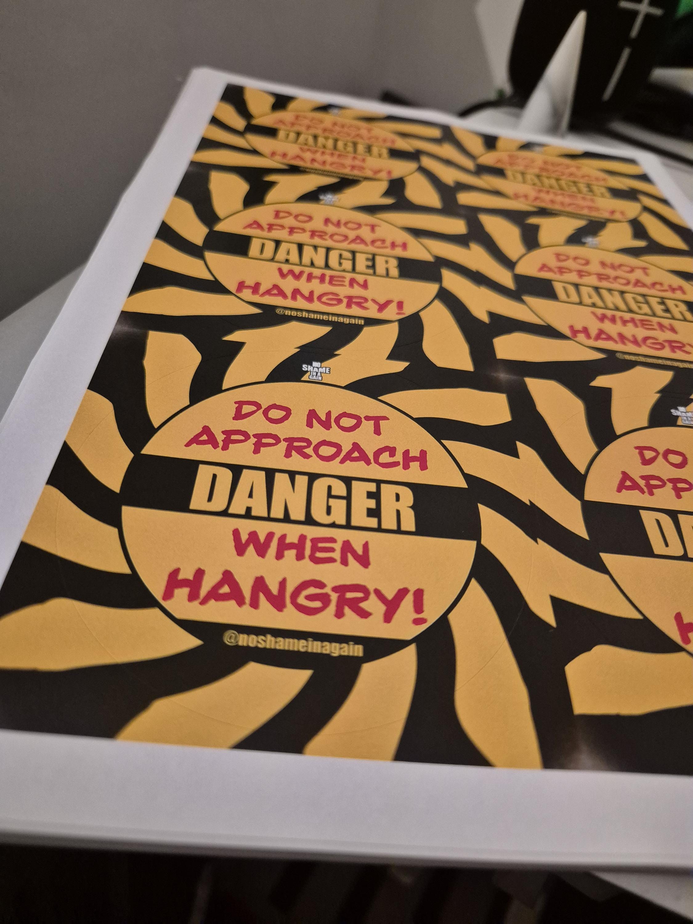 Do Not Approach Sticker Do Not Approach When Hangry Sticker! - Etsy UK