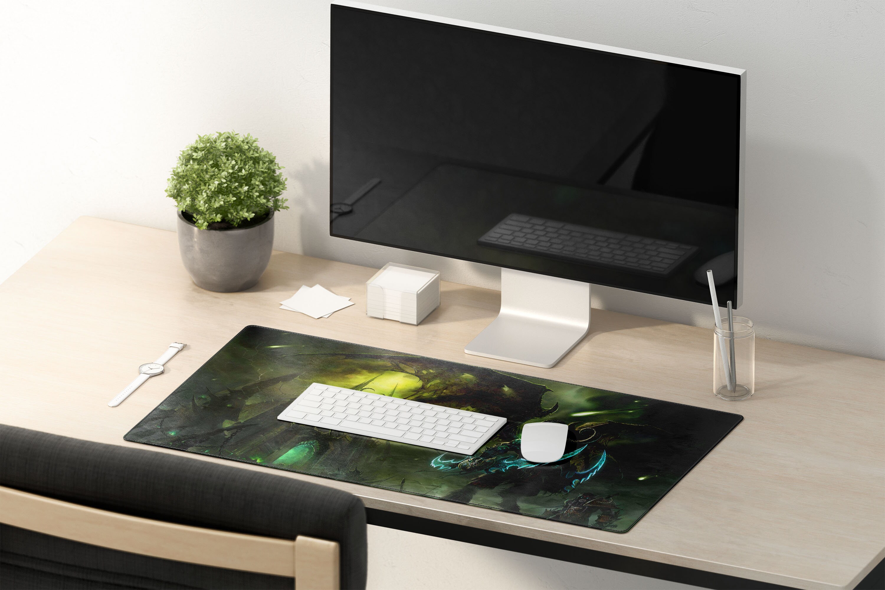 Illidan Stormrage Gaming Mouse Pad Wow Illidan Large Gaming Etsy