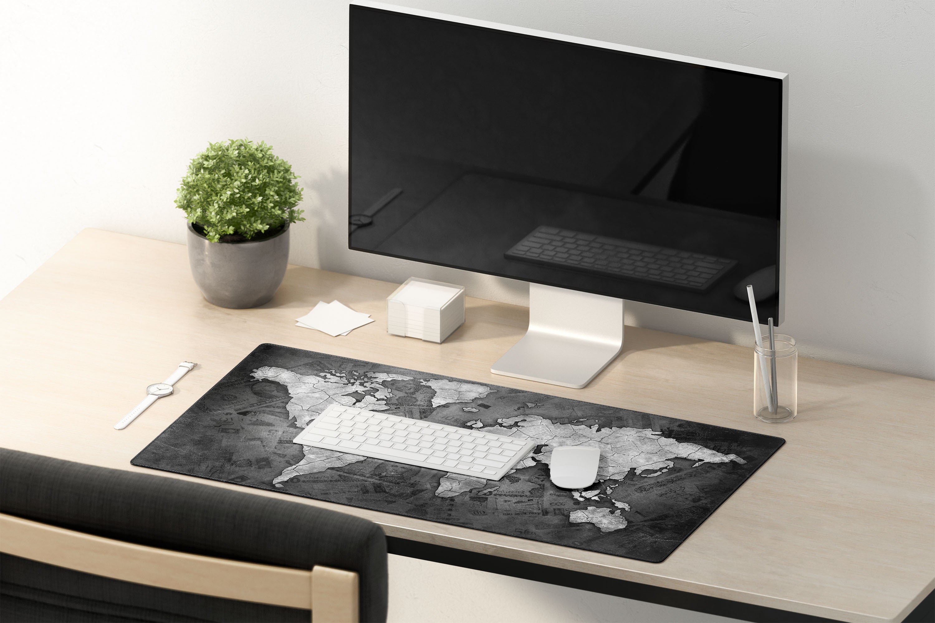World Map Desk Mat World Map Desk Pad World Map Large - Etsy
