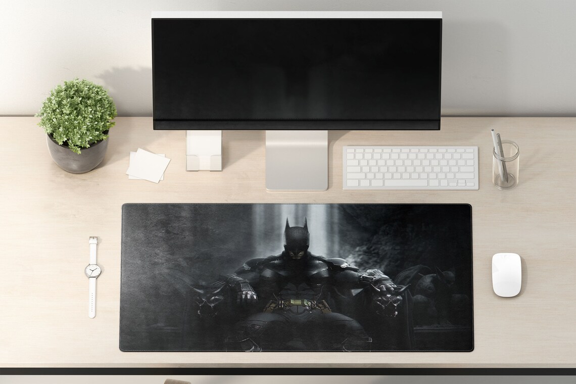Batman Desk Mat Batman Gaming Mouse Pad Batman Extra Large Etsy