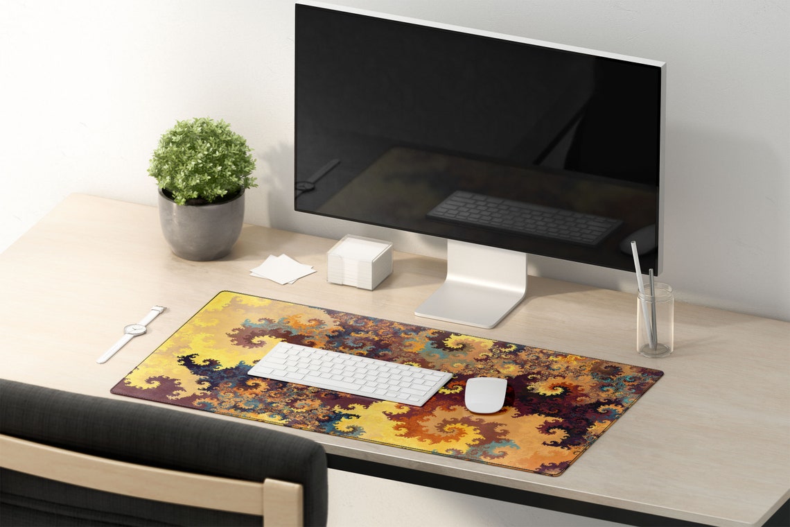 Floral Pattern Desk Mat Autumn Floral Extra Large Mouse Mat Etsy