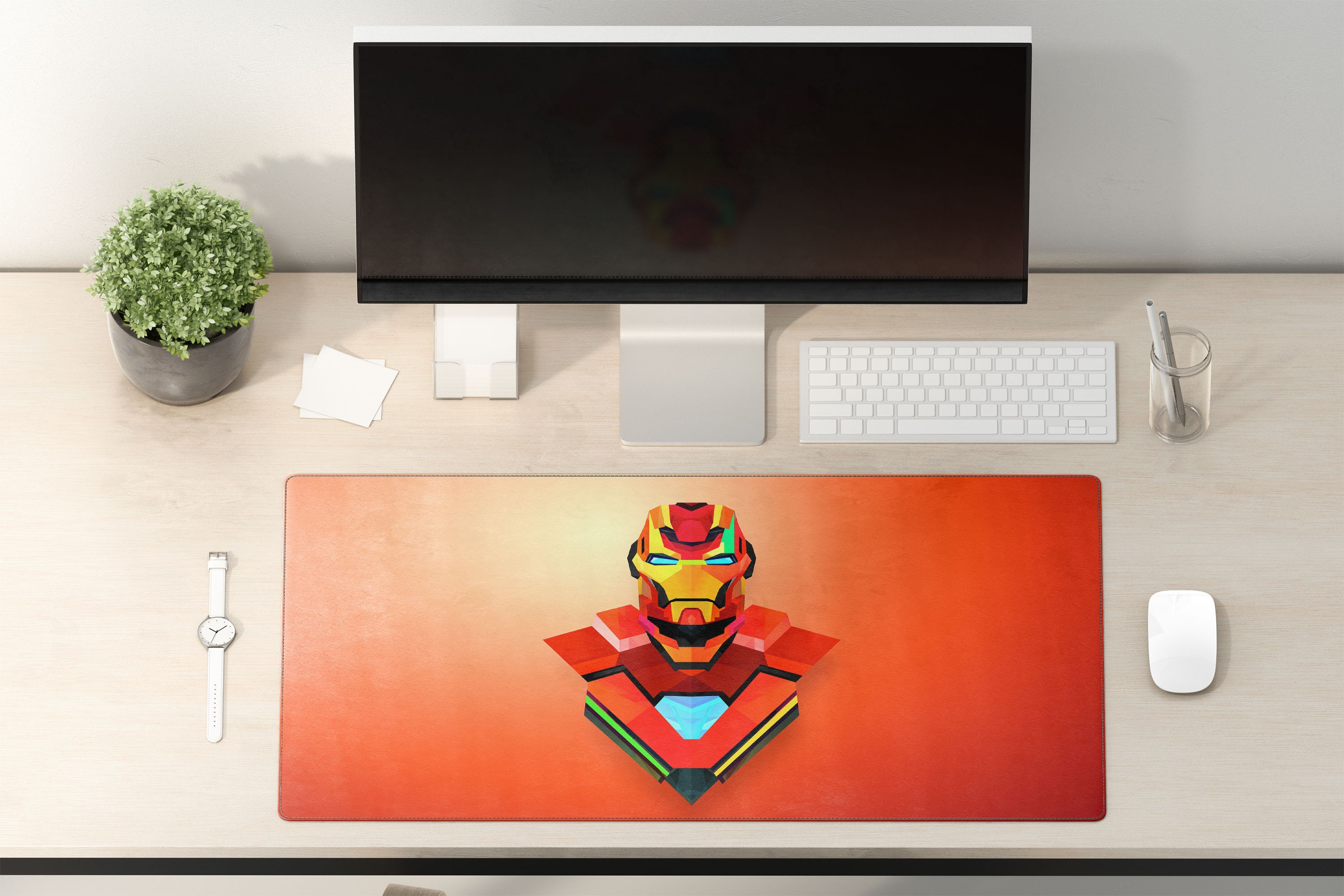 Iron Man Desk Mat Iron Man Mouse Pad Iron Man Extra Large Etsy UK
