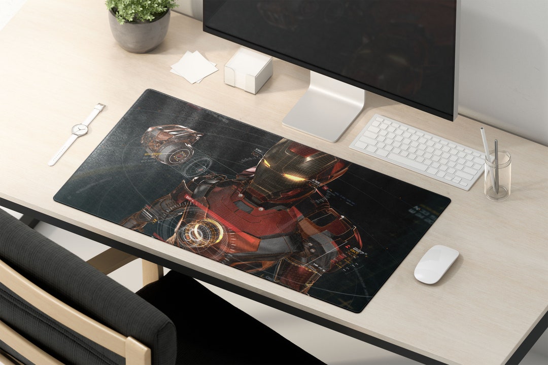 Iron Man Desk Mat Iron Man Mouse Pad Iron Man Extra Large Etsy