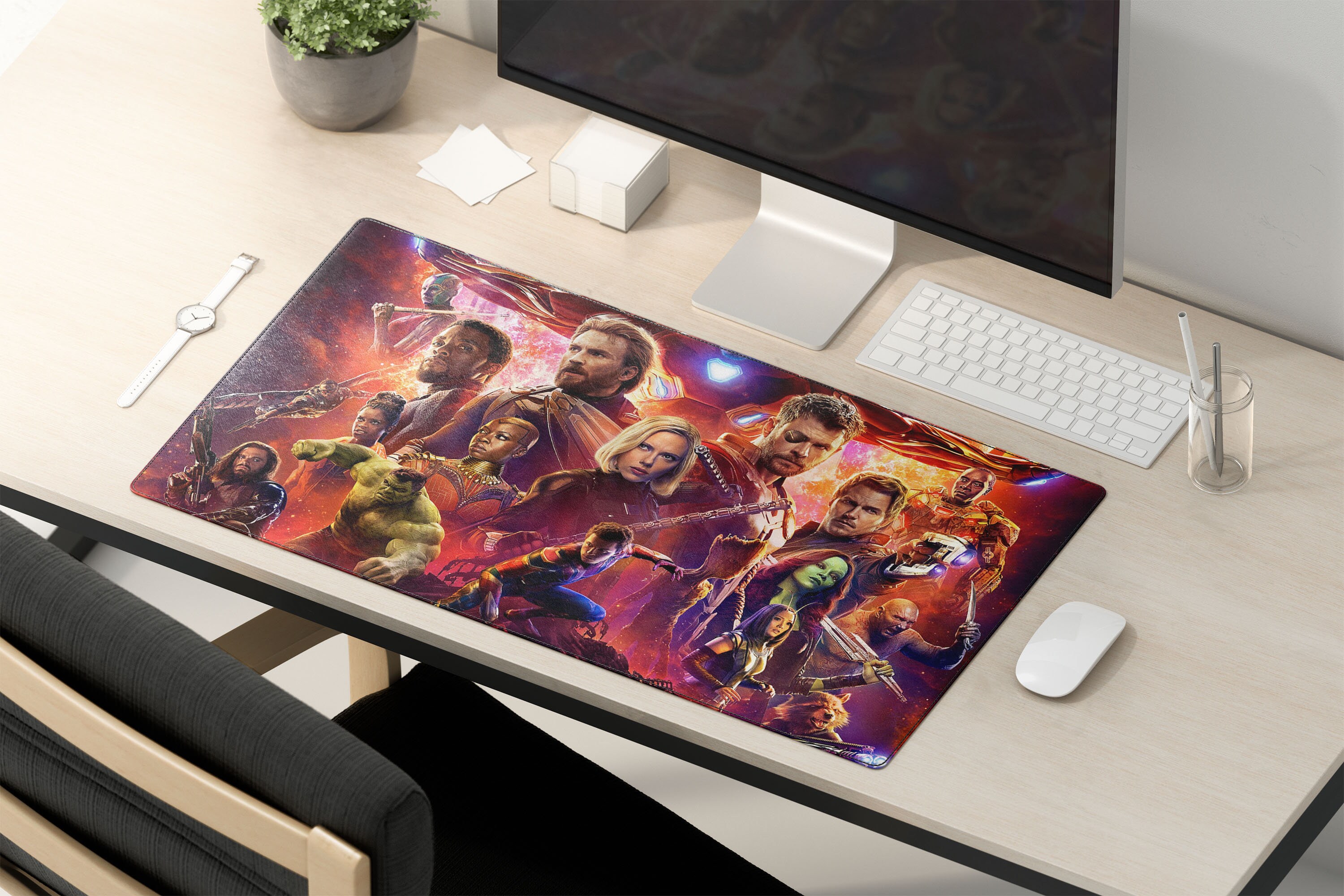 Marvel Avengers Desk Mat Avengers Mouse Pad Avengers Extra Etsy