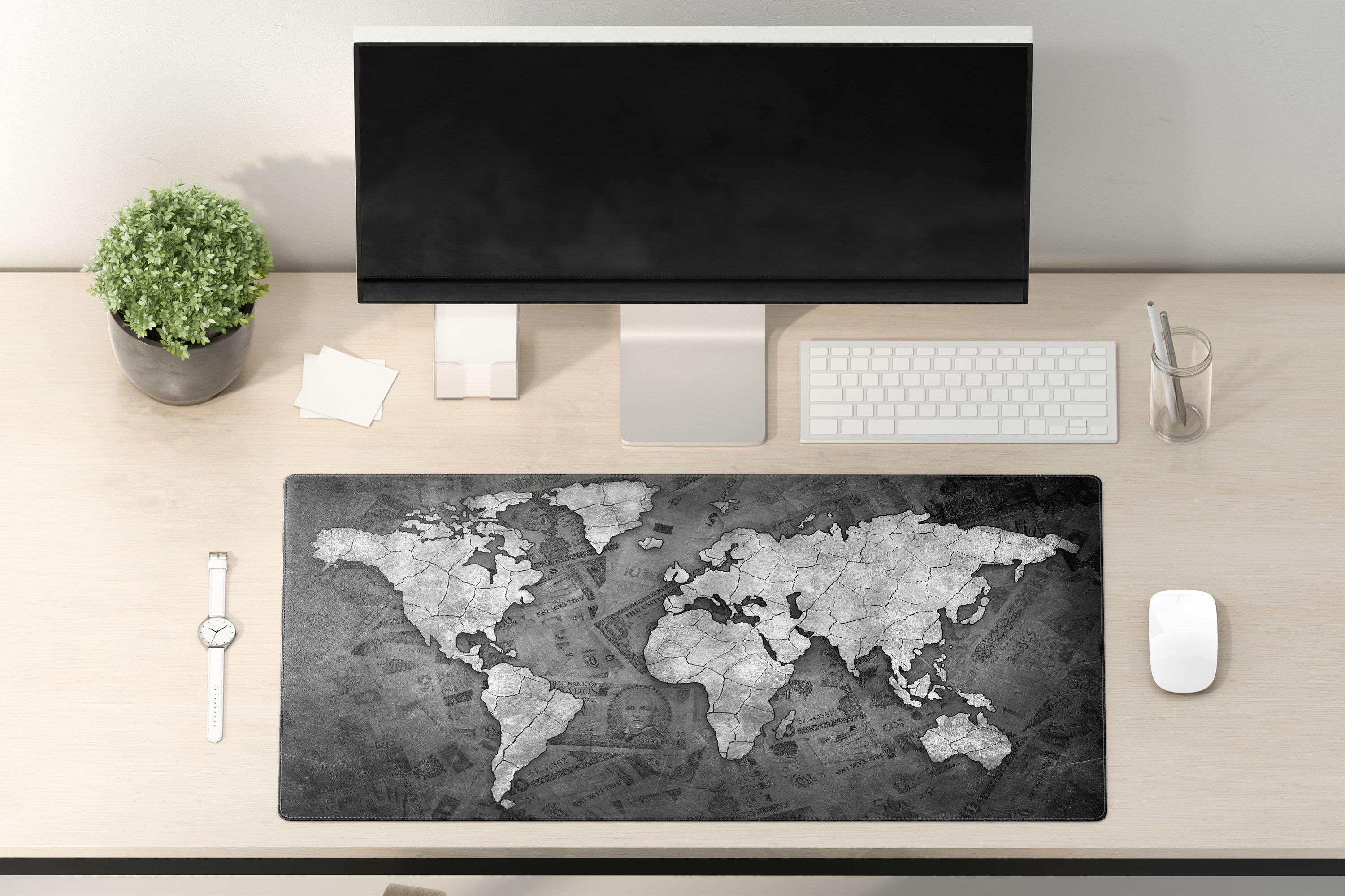 World Map Desk Mat World Map Desk Pad World Map Large - Etsy
