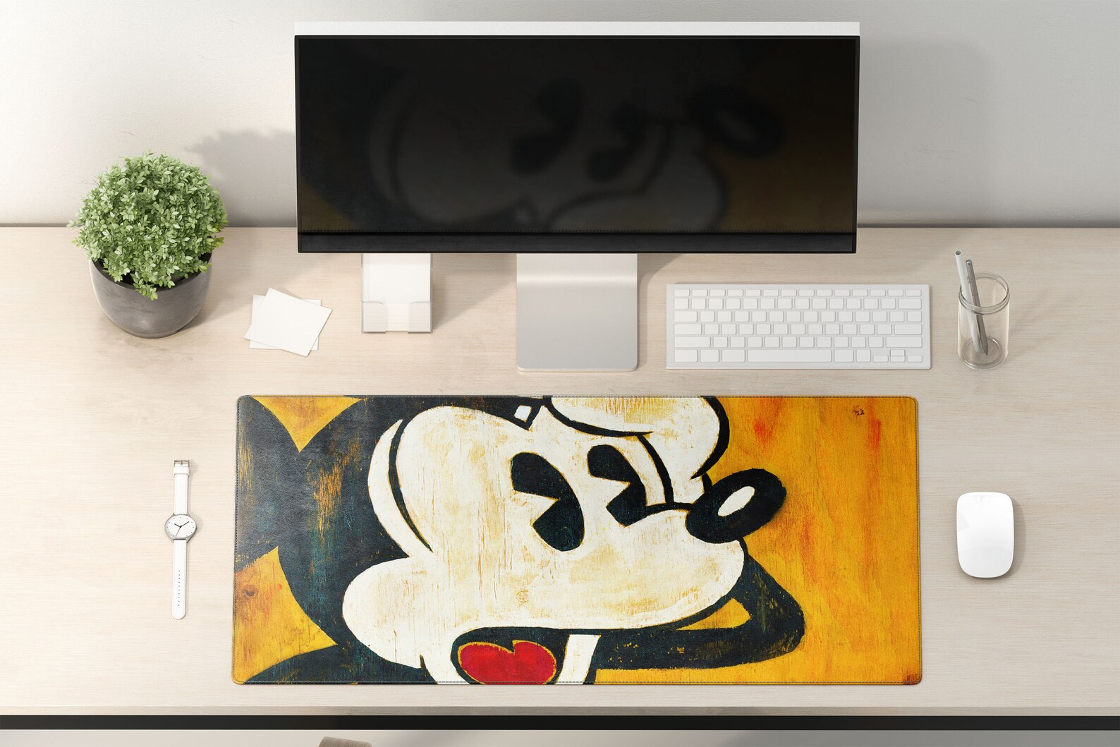 Mickey Mouse Desk Mat Mickey Mouse Large Mouse Pad Mickey Etsy