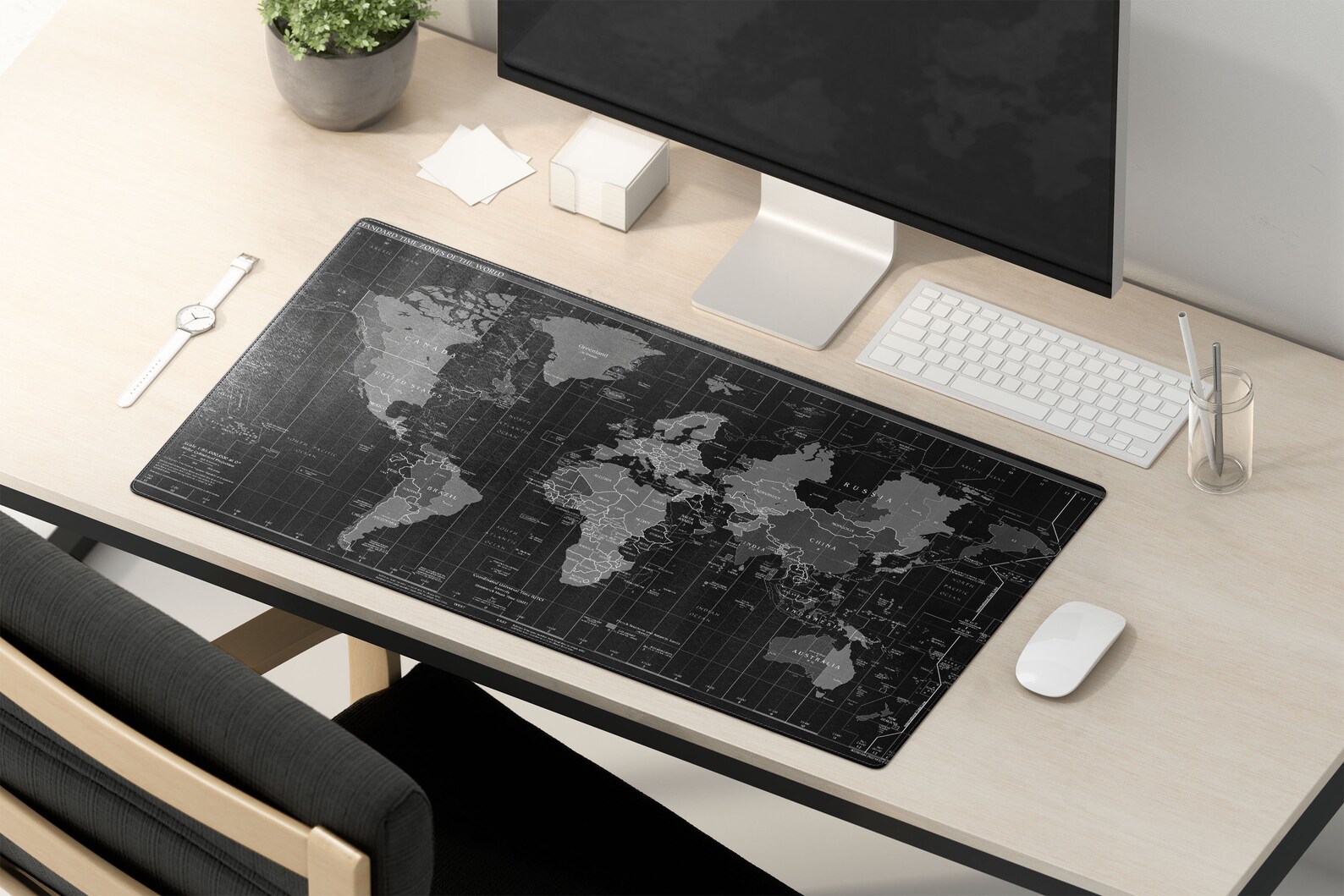 World Map Desk Mat Map of the World Large Mouse Pad World  Etsy
