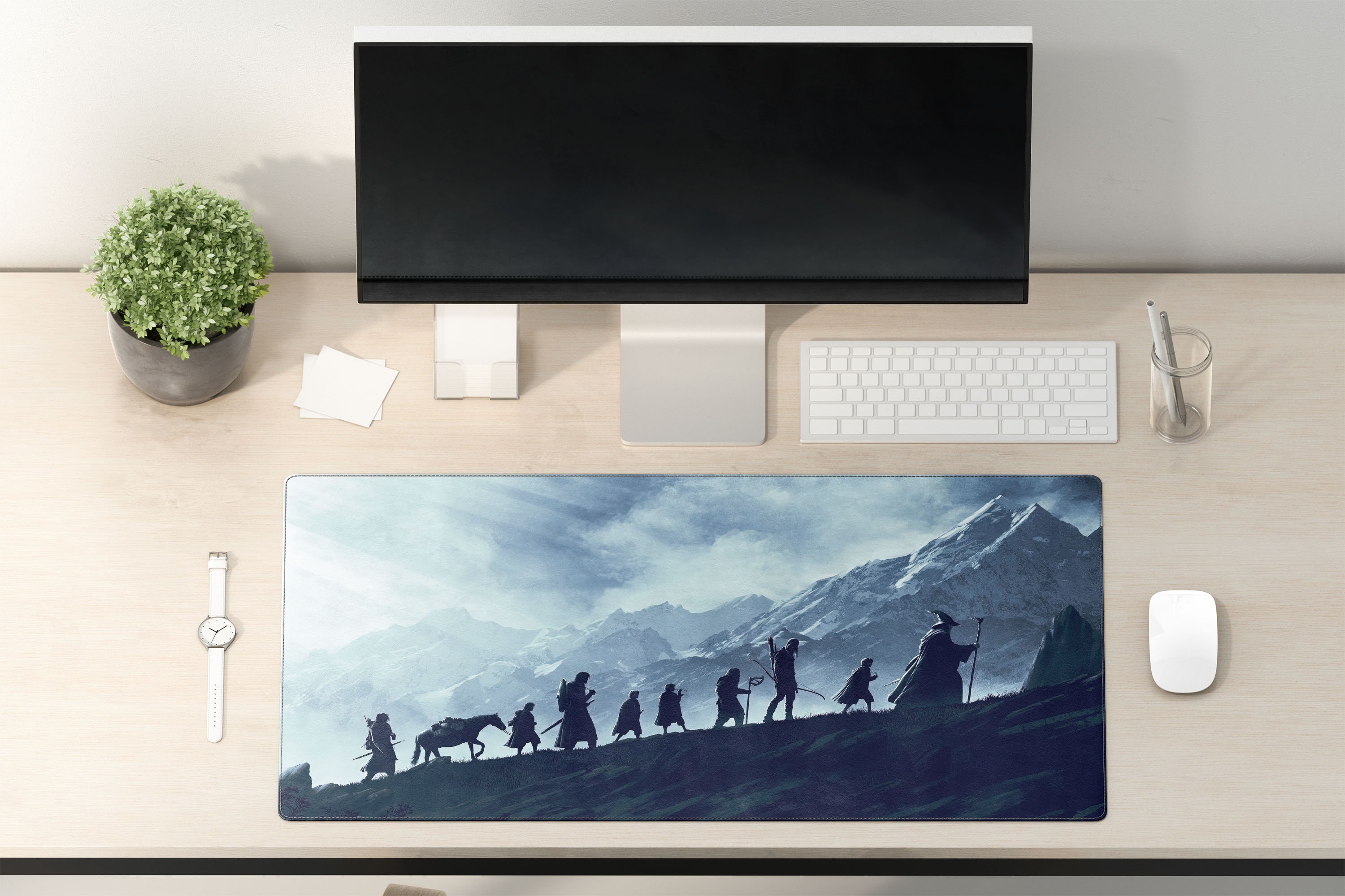 LOTR Fellowship of the Ring Desk Mat Lord of The Rings Large Gaming