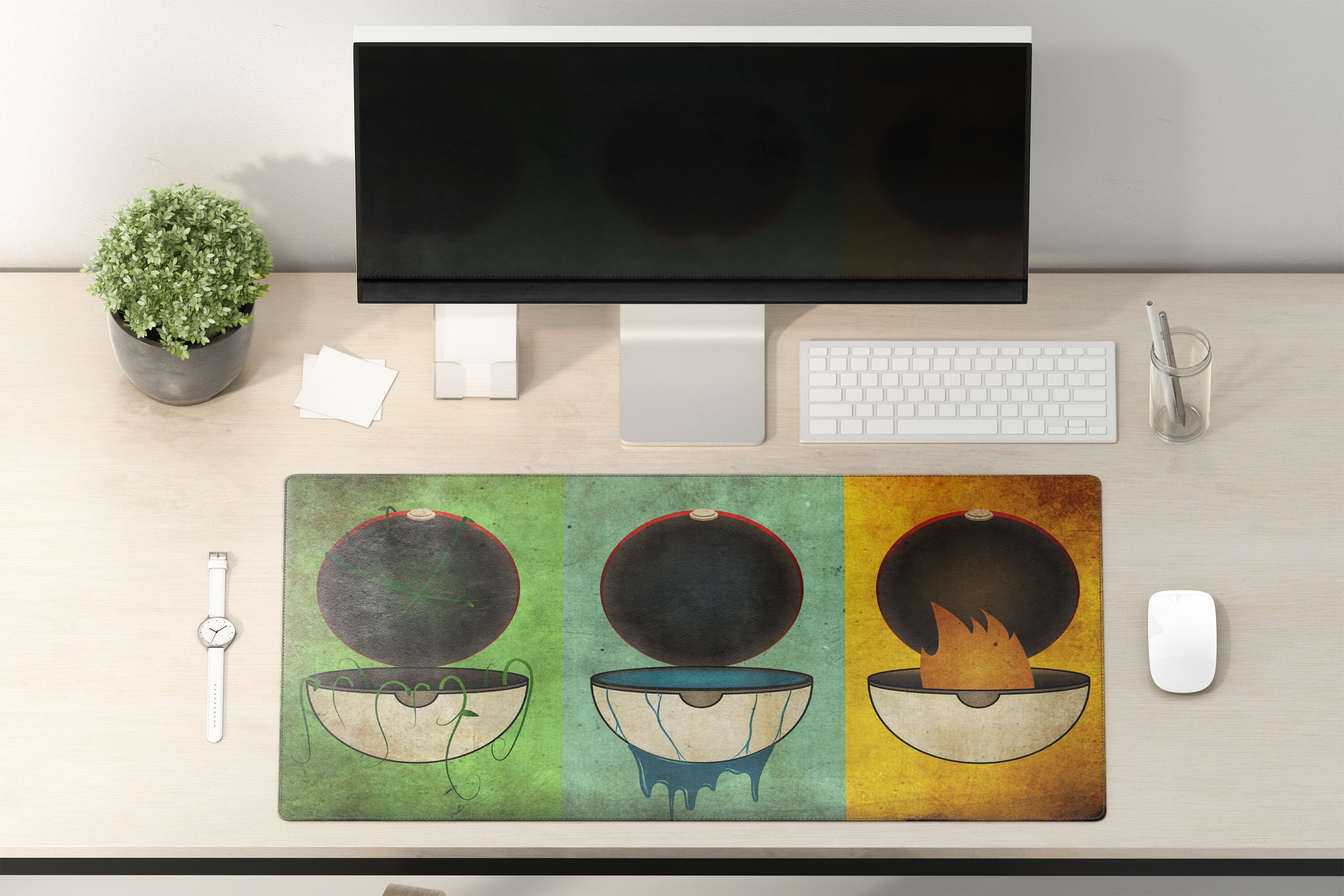 Pokemon Desk Mat Pokemon Large Mouse Pad Pokemon Gaming Etsy Canada