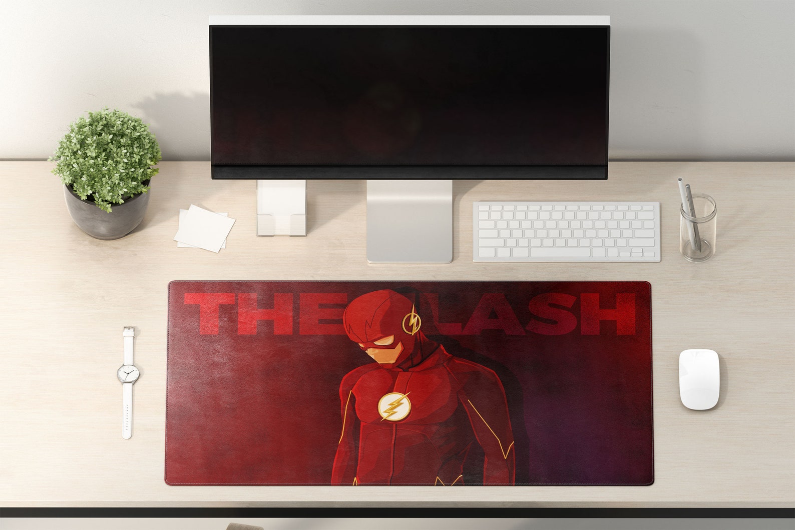 The Flash Desk Mat the Flash Mouse Pad the Flash Extra Etsy