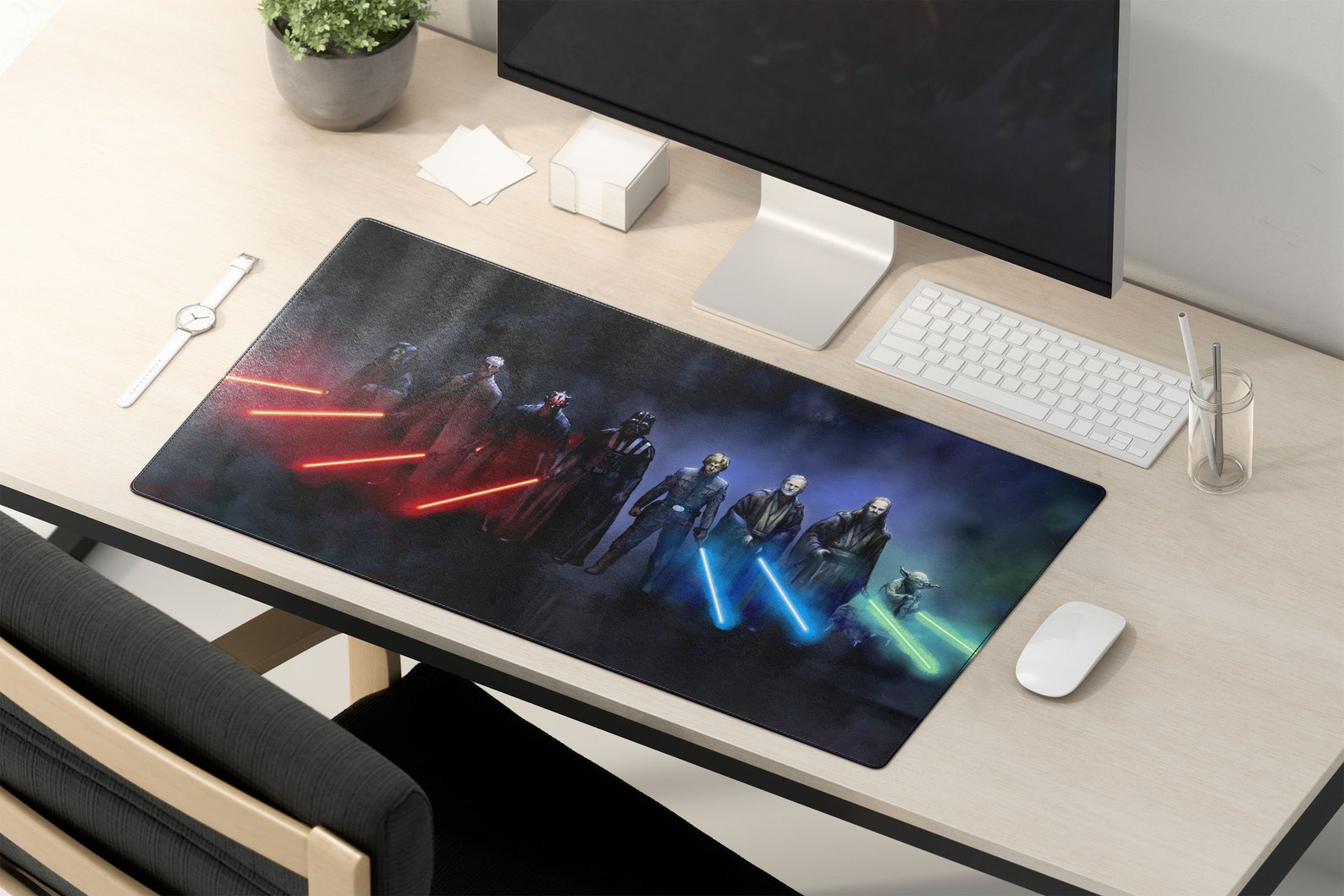 Star Wars Jedi Sith Gaming Mouse Pad Star Wars Large Gaming Etsy