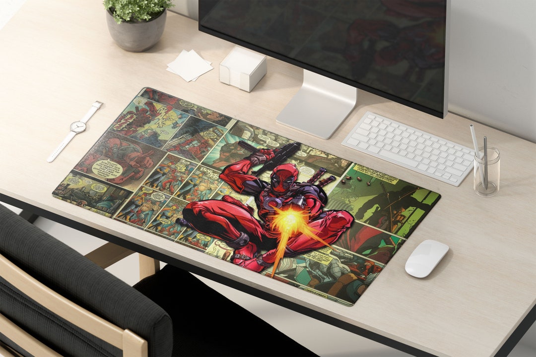 Deadpool Desk Mat Deadpool Mouse Pad Deadpool Extra Large Etsy