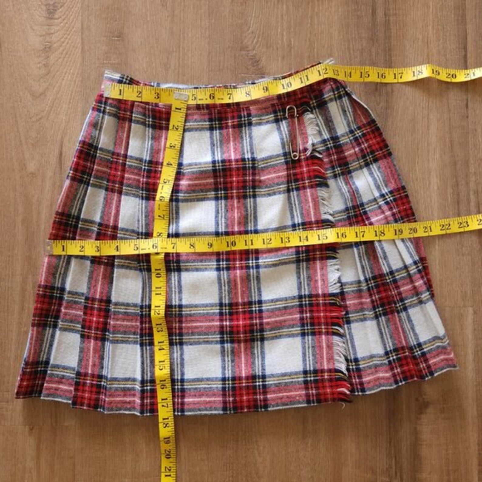 Pleated Wrap Mini Skirt
