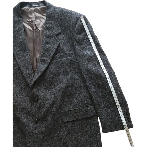 Vintage Harris Tweed charcoal grey blazer sport c… - image 5