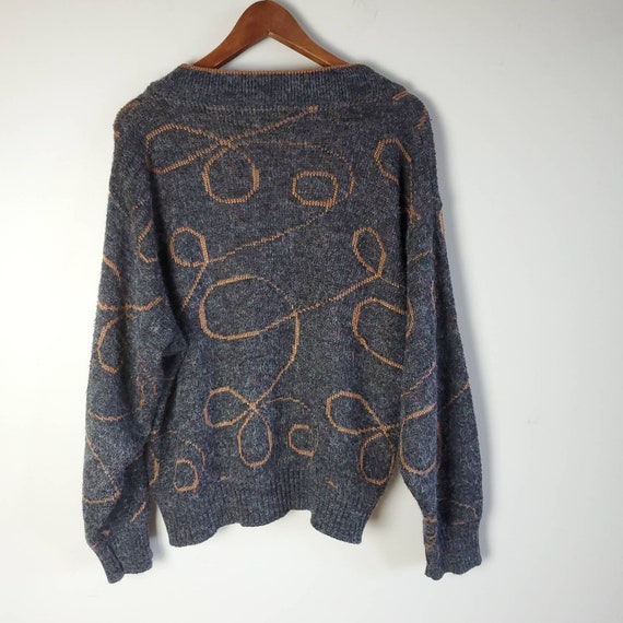 Vintage caldwell intarsia v neck sweater, Caldwel… - image 2