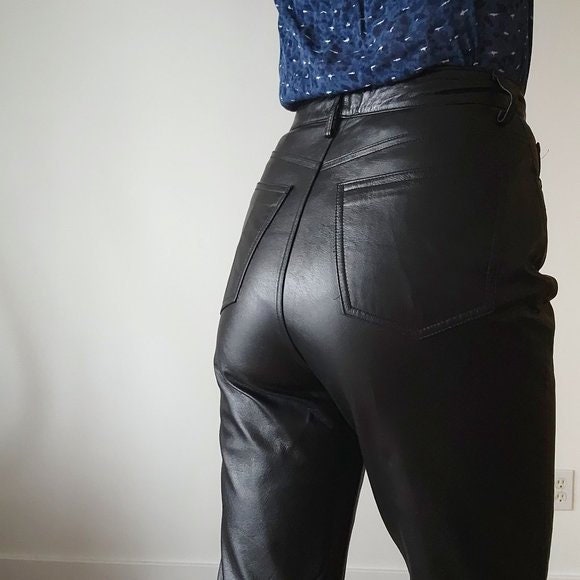 Crotchless Custom Leggings Pants in Spandex Vinyl Alternative to Latex 