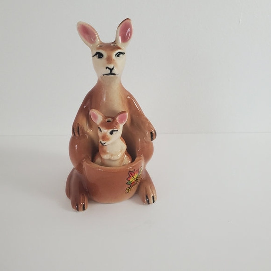 Vintage Kangaroo With Joey Salt and Pepper Shaker Etsy