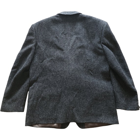 Vintage Harris Tweed charcoal grey blazer sport c… - image 7