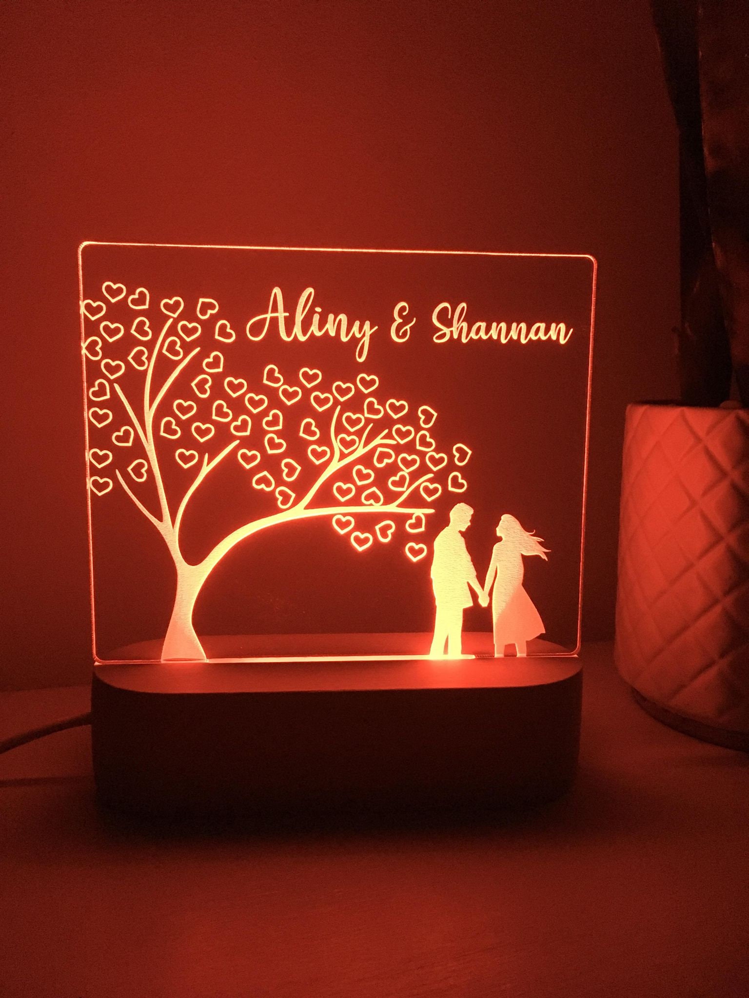 Personalised LED Night Light Lamp Kids Room Light Room Etsy