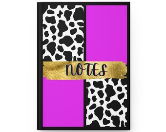 Purple Cow Print Hardcover Journal
