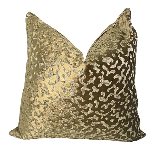 Metallic Gold Pillow Etsy