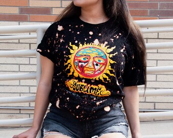 distressed band tee dress