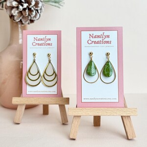 Clay Earrings,Teardrop Clay Earrings,Handmade Earrings,Lightweight Earrings,Statement jewelry,Stainless steel,Gifts for Her,Resin Earrings