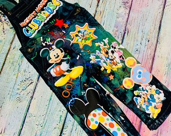 mickey mouse overall shorts