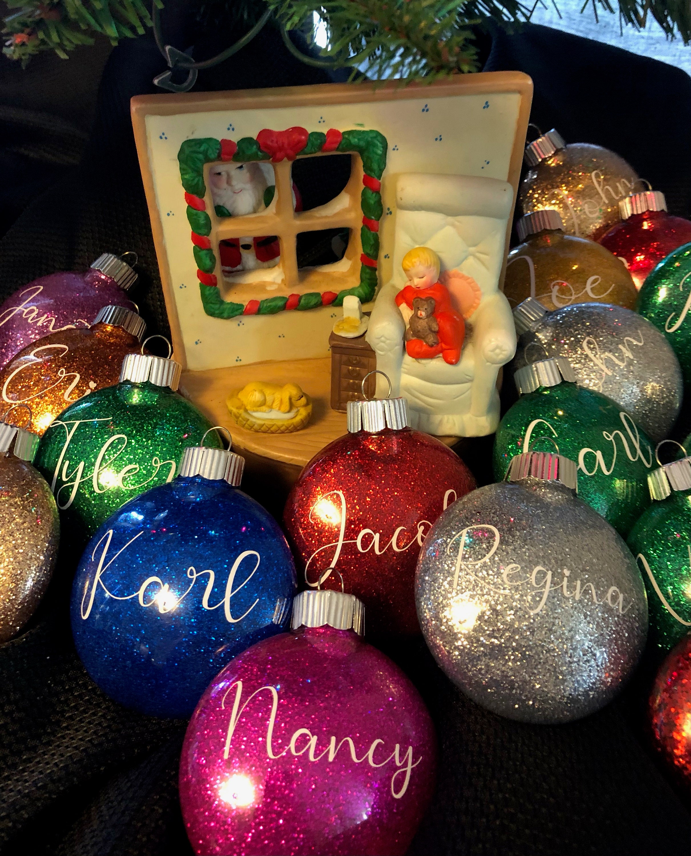 Personalized Christmas Ornaments Name Ornaments Kids Etsy