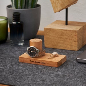 Solid Wood Watch & Ring Stand