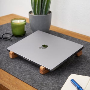 Solid Wood Laptop MacBook Stand L3